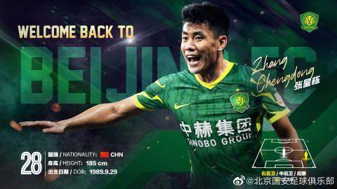 星空体育官网下载-国安官宣张呈栋回归仍穿28号 赞其战术执行力强